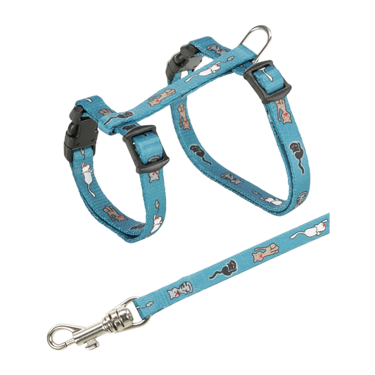 Junior Katzengeschirr + Leine 21–33 cm
