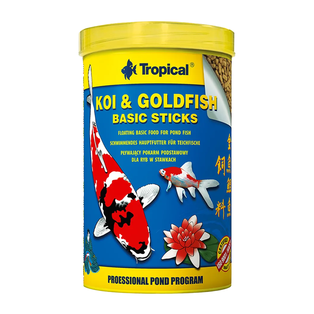 Tropical Koi & Guldfisk Basic Sticks - 1000ML/85G | Endast 69 kr! - Zoogiganten