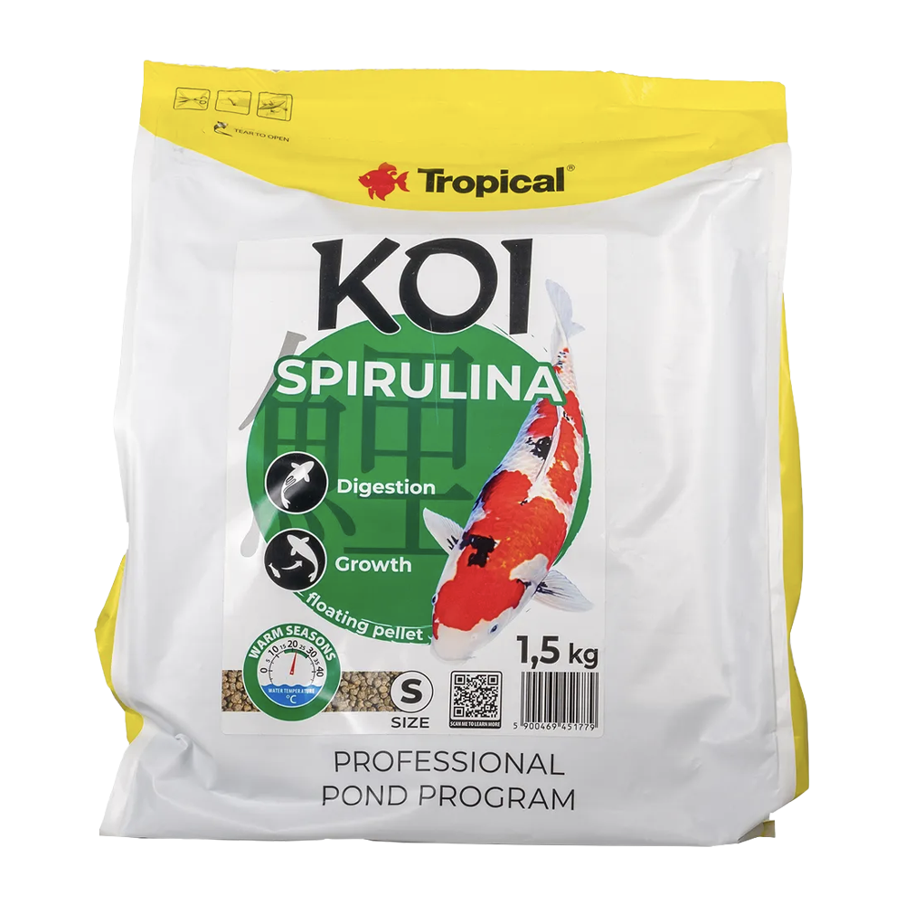 Tropical New Koi Spirulina Pellet Size S Hink - 5 L