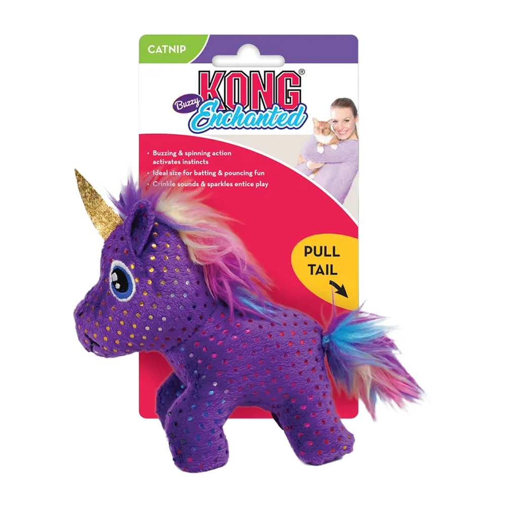 Kong Enchanted Buzzy Unicorn – 11 x 5 x 9 cm