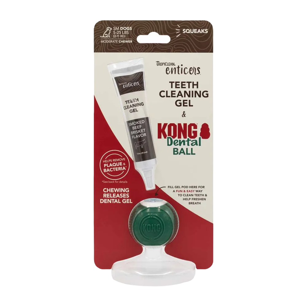 Kong/Tropiclean Denta Ball S für Hunde 2–11 kg