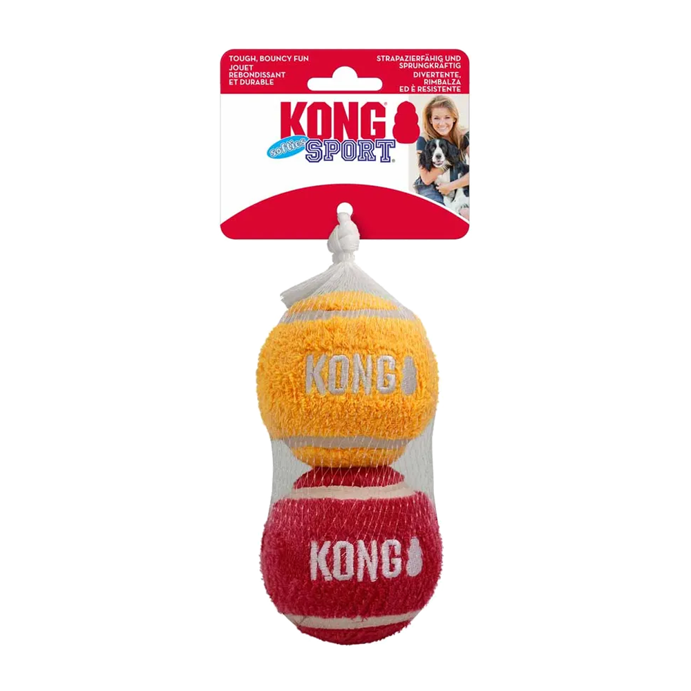 Kong Sport Softies Ball L 2er-Pack – 7,5 cm