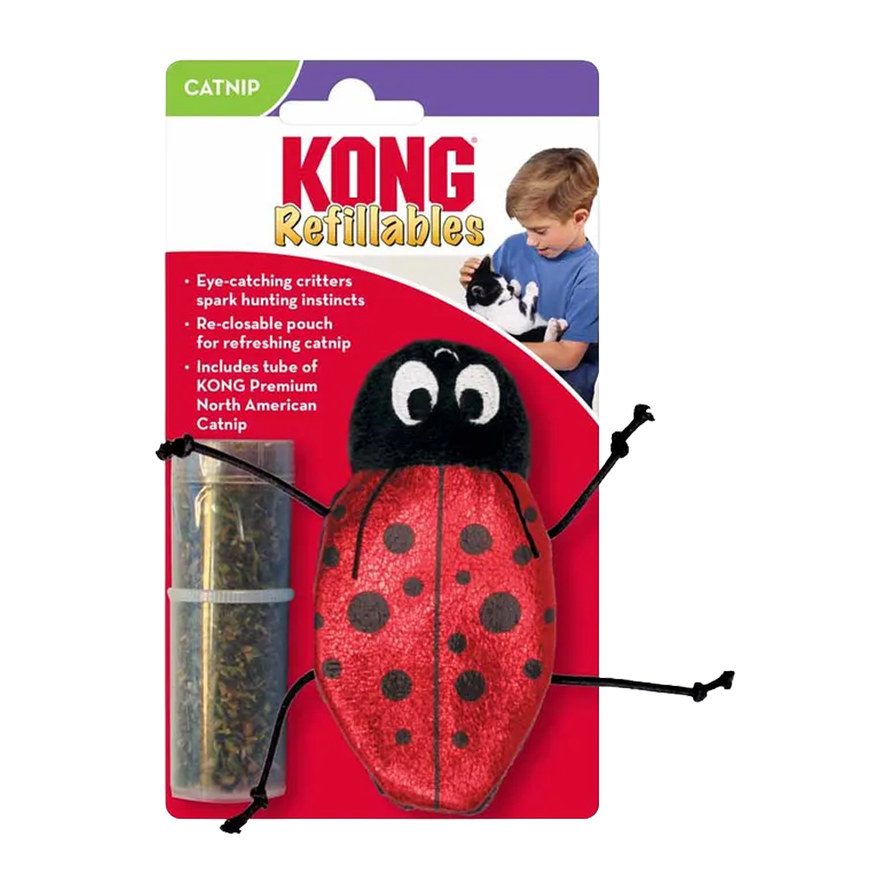 Kong Refillable Ladybug – 10 x 6,5 x 2 cm