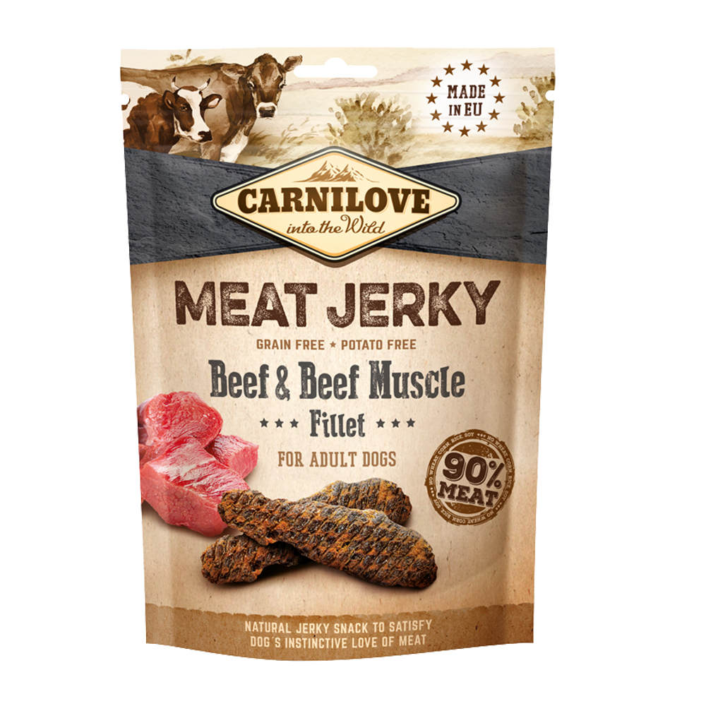 Carnilove Jerky Nötkött & Nötköttsfilé – 100 G