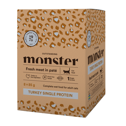 Monster Cat Pouches Adult Truthahn 85 g (8er-Pack)