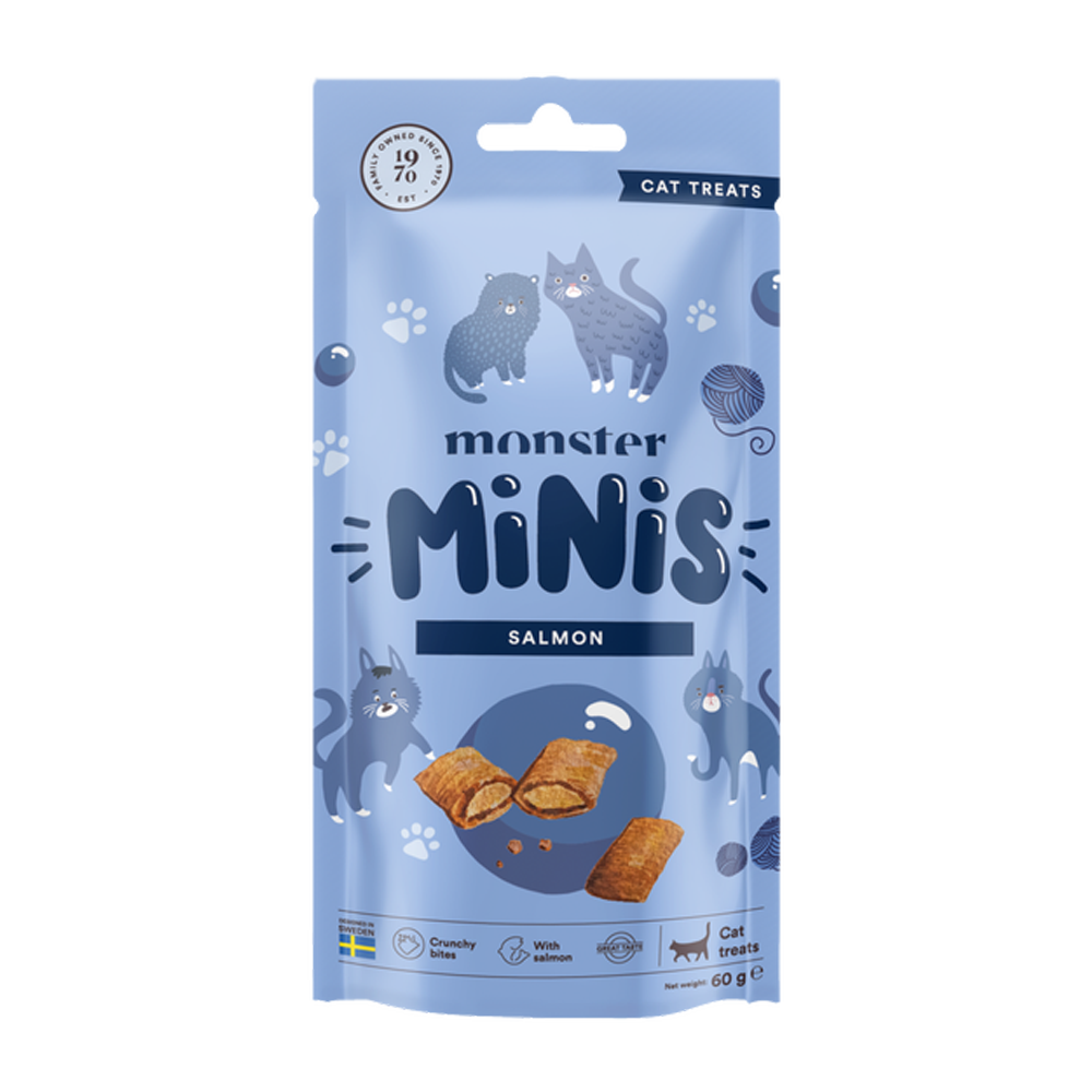 Monster Cat Minis Leckerlis Lachs – 60 g