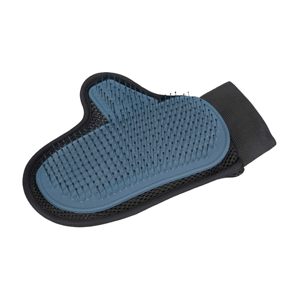 Pälsvårdshandske Höger Blå – 18 × 24 cm