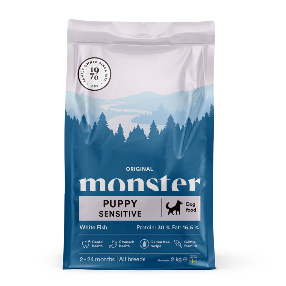 Monster Dog Orig. Puppy Sens. Weißfisch – 2 kg