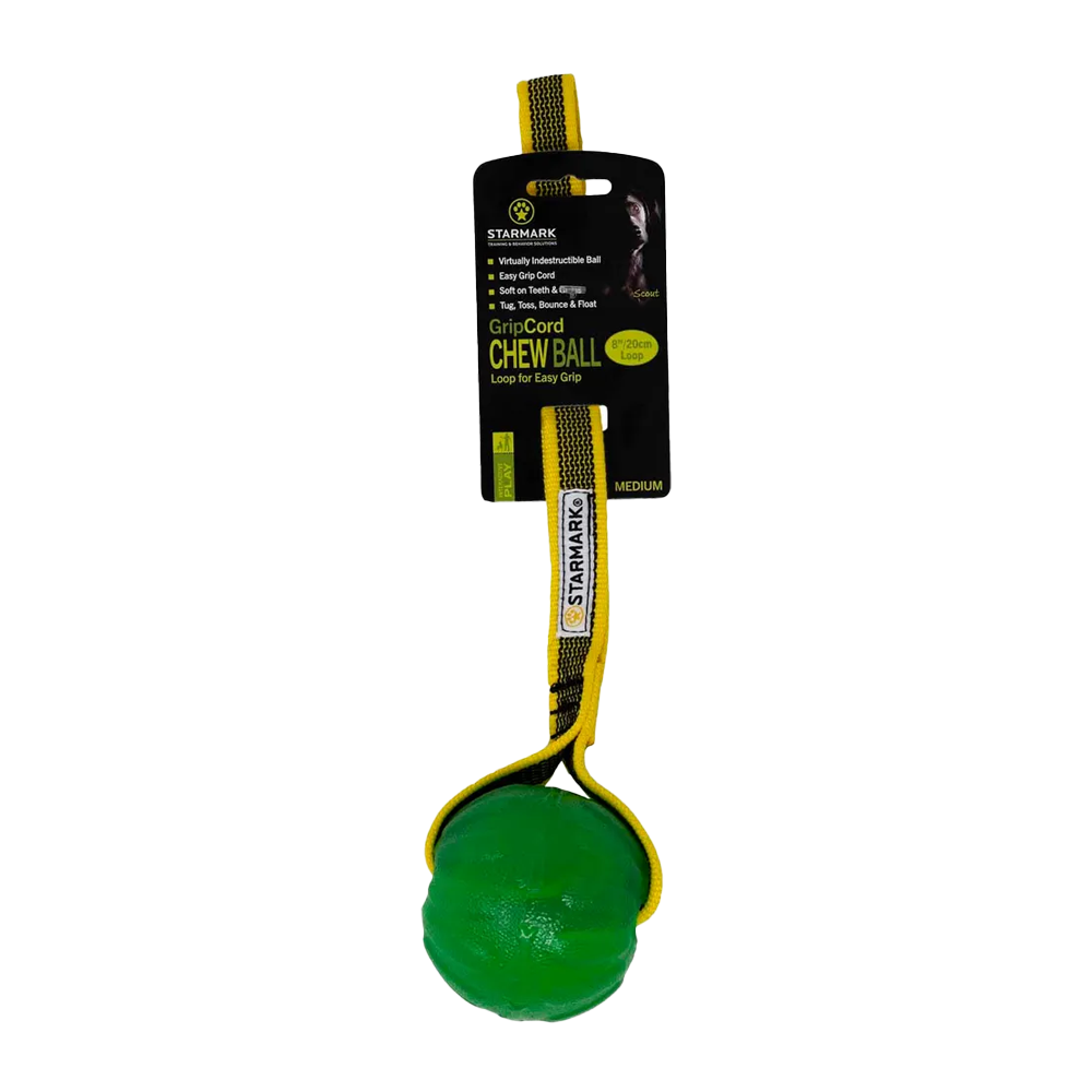 Starmark Gripcord Chew Ball Loop M – 6,5 x 7 x 32 cm