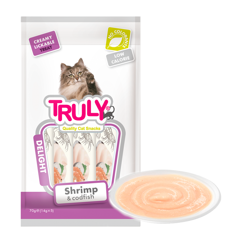 Truly Cat Creamy Lickable Shrimp & Codfish – 70 g