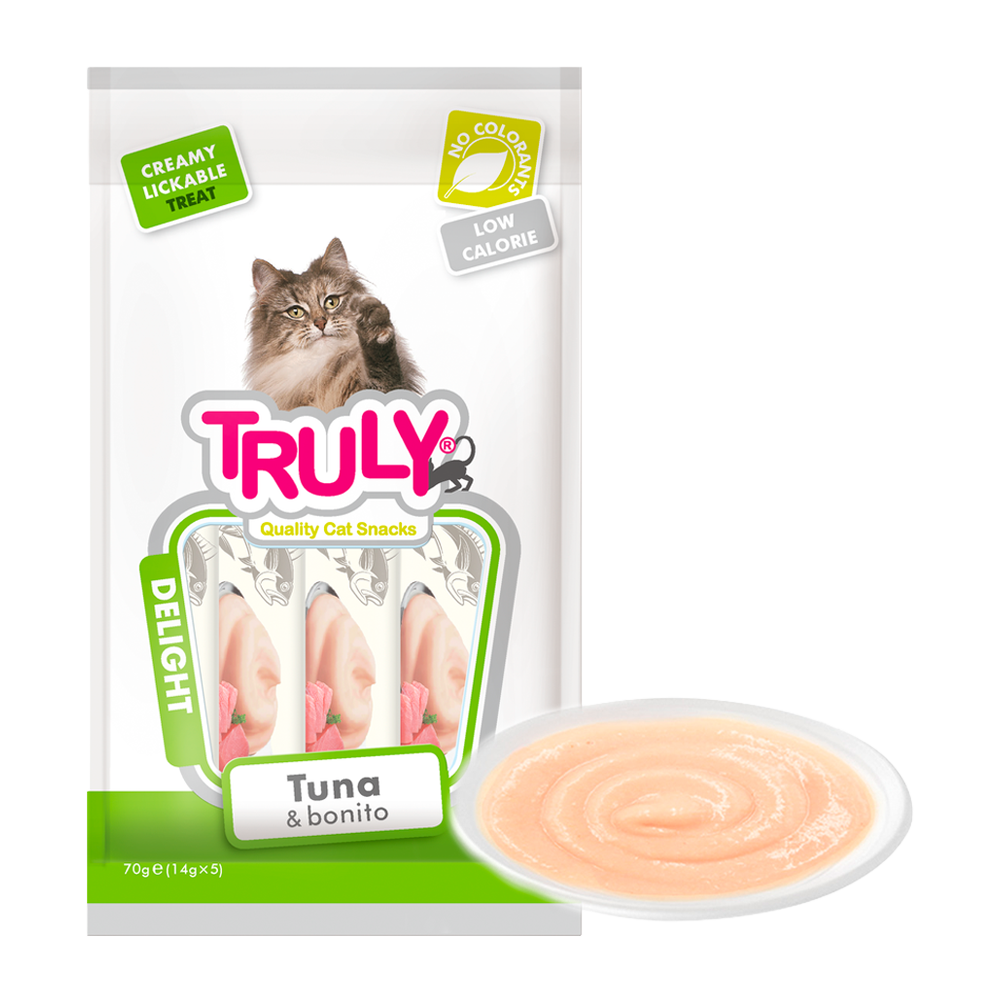 Truly Cat Cremige Leckpastete Thunfisch & Bonito – 70 g