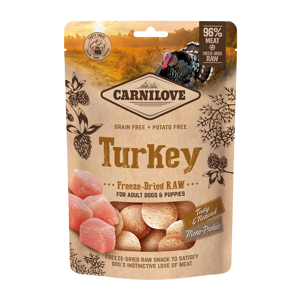 Carnilove Freeze-Dried Raw Snacks Kalkon – 60 G
