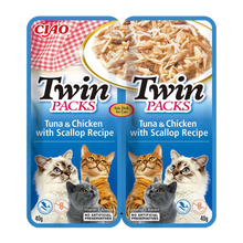 Twin Packs Thunfisch/Huhn in Jakobsmuschelbrühe – 2 x 40 g