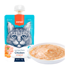 Wanpy Cat Tasty Meat Paste – Huhn & Karotten – 90 g